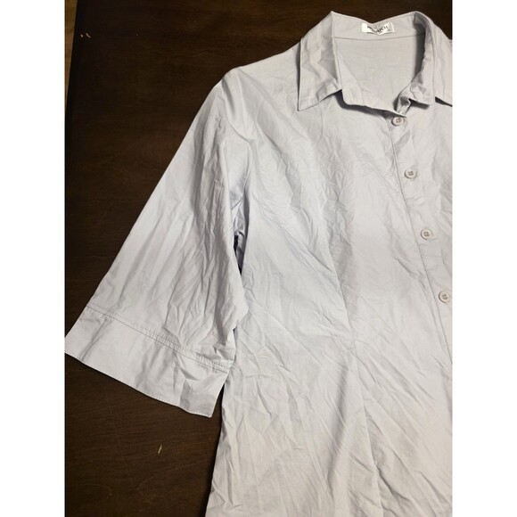 Hotouch Women Gray Button Down Shirt Long Sleeve V Neck Size XL - Picture 3 of 8